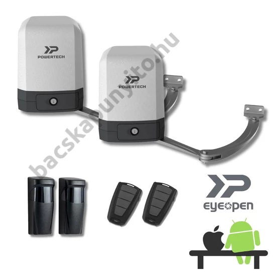 POWERTECH-PA250 kétszárnyú kapunyitó szett fotocellával