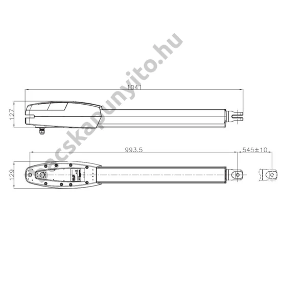 POWERTECH-PW530L kapunyitó motor méretei